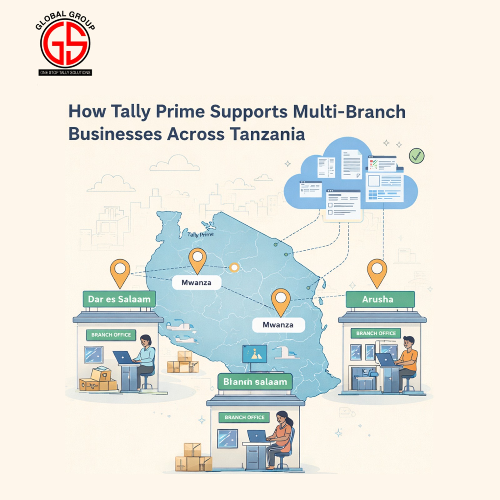 How Tally Prime Supports Multi-Branch Businesses Across Tanzania